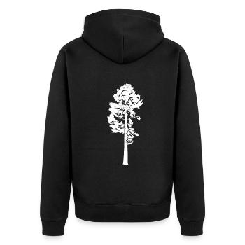 Singes sur l'arbre - Singe orang-outan heureux - Veste à capuche bio Premium Unisexe - noir - Dos - Nico (187cm)