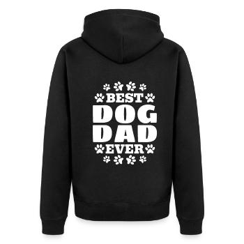 Pet Dog Owner Cute Dog Lover Dog Dad - Best Dog Da - Unisex Premium Bio Zip Hoodie - Schwarz - Hinten - Nico (187cm)