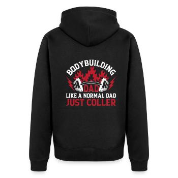 Haltérophilie Bodybuilding Papa Comme Un Papa Normal J - Veste à capuche bio Premium Unisexe - noir - Dos - Nico (187cm)