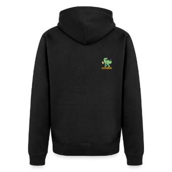 Bier Dino Bierkrug Bier Saurus Bier Dinosaurier - - Unisex Premium Bio Zip Hoodie - Schwarz - Hinten - Nico (187cm)