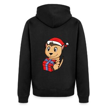 Suricate de Noël Bébé avec cadeau - Veste à capuche bio Premium Unisexe - noir - Dos - Nico (187cm)