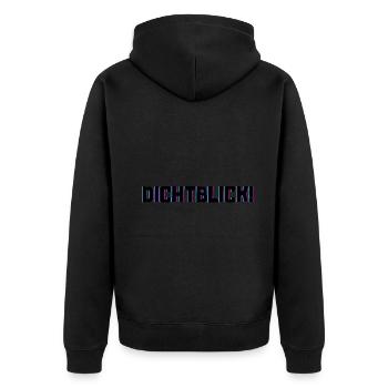 Dichtblick Saufen Party Alkohol Dicht Besoffen - Unisex Premium Bio Zip Hoodie - Schwarz - Hinten - Nico (187cm)