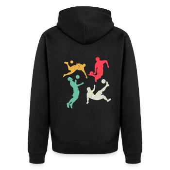 Soccer Sports Soccer Game - Soccer Players - Unisex Premium Organic Zip Hoodie - black - Back - Nico (187cm)