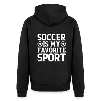 Soccer Is My Favorite Sport - Soccer Game Soccer P - Unisex Premium Organic Zip Hoodie - black - Back - Nico (187cm)