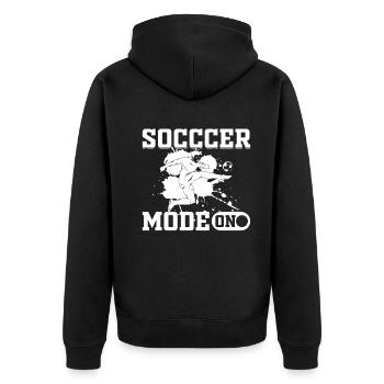 Socccer Mode On - Socccer Player Soccer Lover - Veste à capuche bio Premium Unisexe - noir - Dos - Nico (187cm)