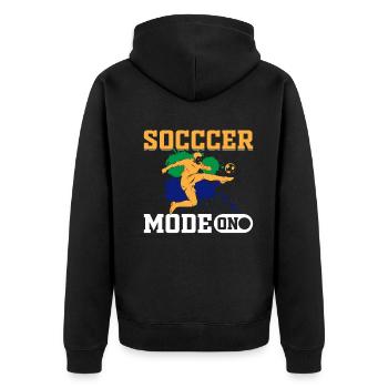 Socccer Player Soccer Lover - Socccer Mode On - Veste à capuche bio Premium Unisexe - noir - Dos - Nico (187cm)