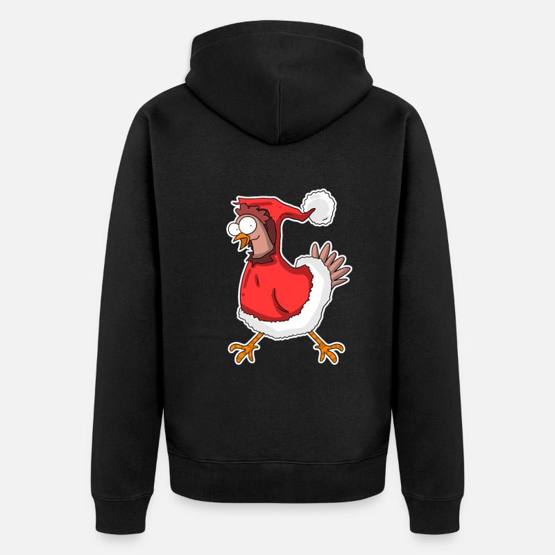 Poulet de Noël - Veste à capuche bio Premium Unisexe - noir