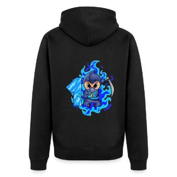 1. Geburtstag Junge 1 Jahre alt Ninja - Unisex Premium Bio Zip Hoodie - Schwarz - Hinten - Nico (187cm)