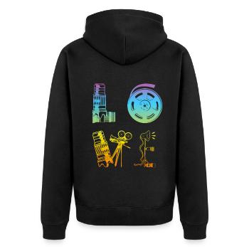 AMOUR Amateur de photographie Photographe Appareil photo Photogr - Veste à capuche bio Premium Unisexe - noir - Dos - Nico (187cm)