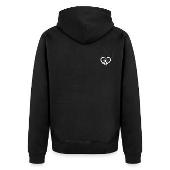 Astronomy Space Travel Funny Planet Heart Aerospac - Unisex Premium Organic Zip Hoodie - black - Back - Nico (187cm)