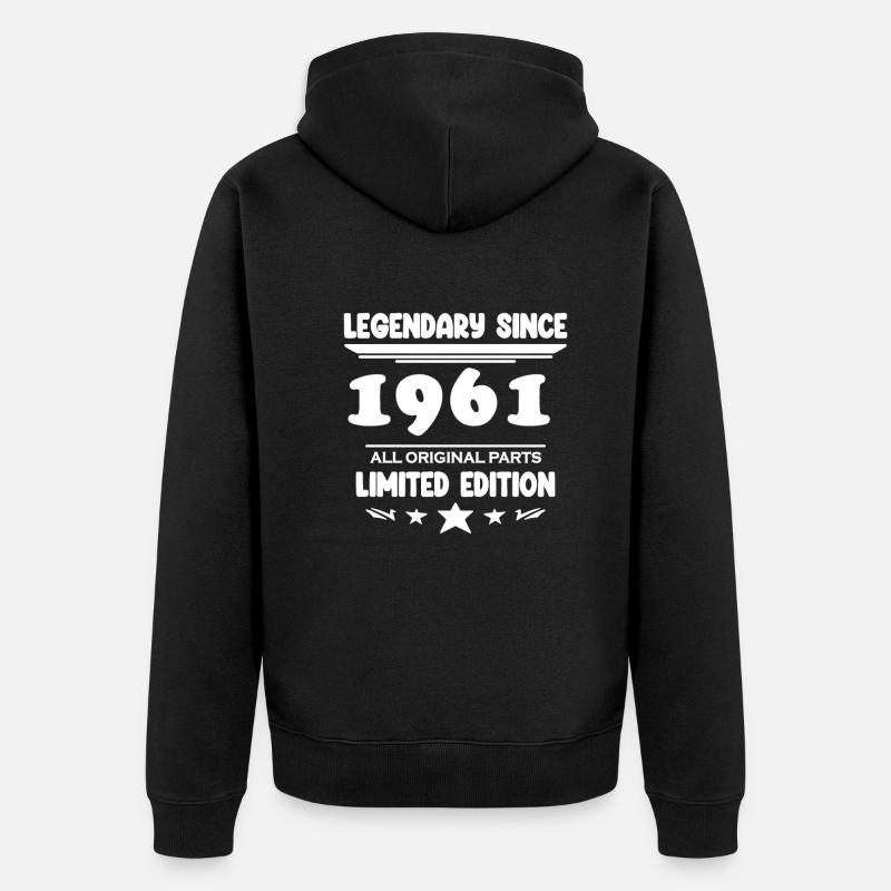Année de construction 1961 - Veste à capuche bio Premium Unisexe - noir