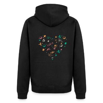Space Travel Aerospace Space Flight Astronomy Plan - Unisex Premium Organic Zip Hoodie - black - Back - Nico (187cm)