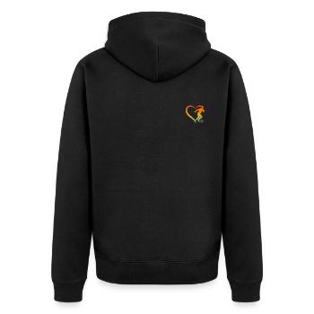 Soccer Player Soccer Heart Soccer Player - Unisex Premium Organic Zip Hoodie - black - Back - Nico (187cm)