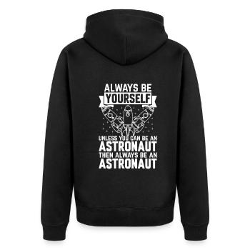 Space Rocket Space Ship Aerospace Space Travel Branch - Unisex Premium Organic Zip Hoodie - black - Back - Nico (187cm)