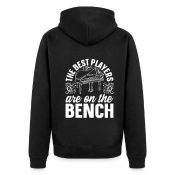 Pianiste pianiste - Les meilleurs joueurs sont sur le - Veste à capuche bio Premium Unisexe - noir - Dos - Nico (187cm)
