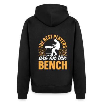 Les meilleurs joueurs sont sur le banc I Pianiste Piano - Veste à capuche bio Premium Unisexe - noir - Dos - Nico (187cm)