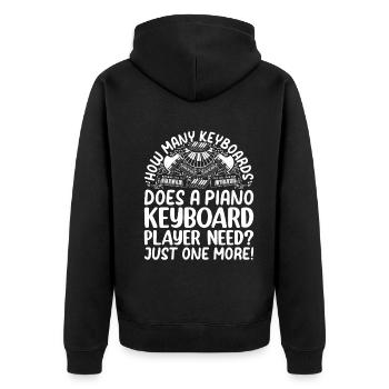 Combien de claviers un claviériste de piano ne - Veste à capuche bio Premium Unisexe - noir - Dos - Nico (187cm)
