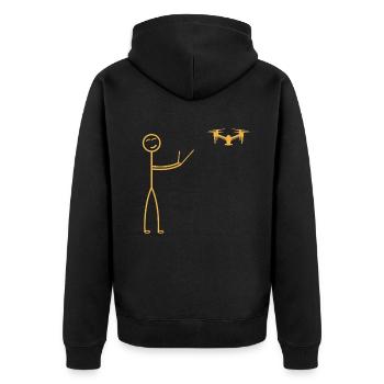 Drôle de pilote de drone - Quadcopter Drone Pilot Stick F - Veste à capuche bio Premium Unisexe - noir - Dos - Nico (187cm)