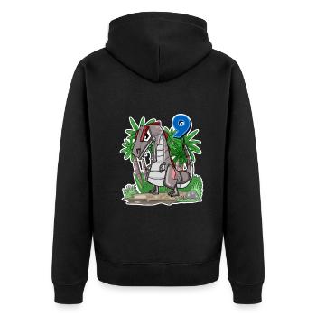 Garçons 9 ans 9ème anniversaire Garçons Dino Shirt - Veste à capuche bio Premium Unisexe - noir - Dos - Nico (187cm)
