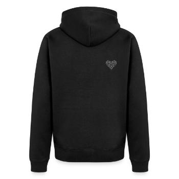 Guitar Heart Guitar Player Guitarist Guitar Musici - Unisex Premium Bio Zip Hoodie - Schwarz - Hinten - Nico (187cm)