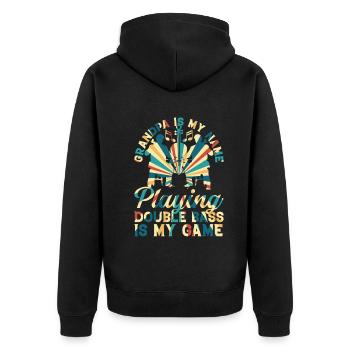 Playing Double Bass Is My Game - Double Bassist Gr - Unisex Premium Organic Zip Hoodie - black - Back - Nico (187cm)