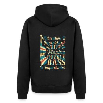 Joueur de contrebassiste Back To School - Veste à capuche bio Premium Unisexe - noir - Dos - Nico (187cm)