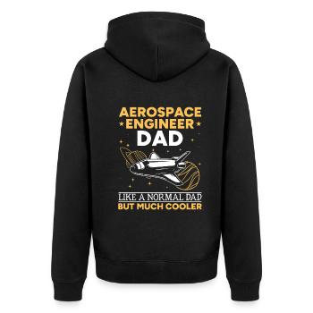 Space Travel Space Exploration Aerospace Engineer - Unisex Premium Organic Zip Hoodie - black - Back - Nico (187cm)