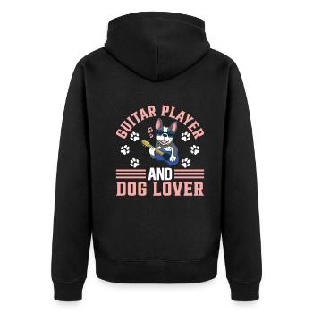 Guitariste Guitariste - Guitariste Et Chien Lo - Veste à capuche bio Premium Unisexe - noir - Dos - Nico (187cm)