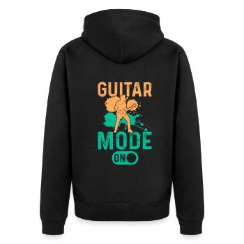Weekend Mode On - Bass Guitar Player Bass Guitaris - Unisex Premium Bio Zip Hoodie - Schwarz - Hinten - Nico (187cm)