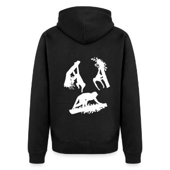Chimpanzé Orang-outan Singe Fleurs Singes - Veste à capuche bio Premium Unisexe - noir - Dos - Nico (187cm)