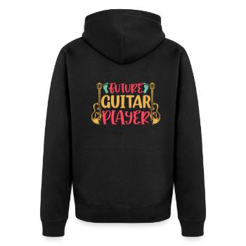 Bébé Guitariste Nouveau-né Guitariste - Future Guit - Veste à capuche bio Premium Unisexe - noir - Dos - Nico (187cm)