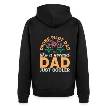 Drone - Drone Pilot Dad Like A Normal Dad Just Coo - Veste à capuche bio Premium Unisexe - noir - Dos - Nico (187cm)
