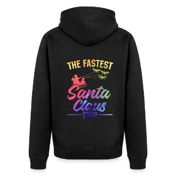 The Fastest Santa Claus Ever - Christmas Drone Pil - Unisex Premium Organic Zip Hoodie - black - Back - Nico (187cm)