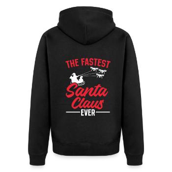 The Fastest Santa Claus Ever - Santa Claus Drone P - Unisex Premium Organic Zip Hoodie - black - Back - Nico (187cm)