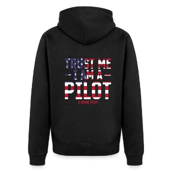 Drôle de pilote de drone - Croyez-moi, je suis un pilote un drone - Veste à capuche bio Premium Unisexe - noir - Dos - Nico (187cm)