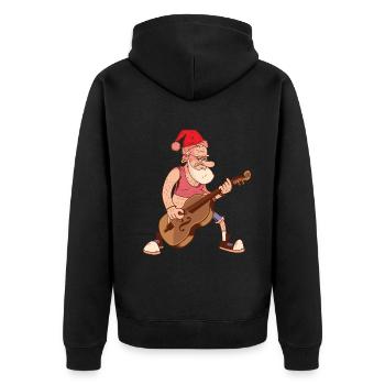 Contrebassiste du Père Noël - Père Noël Double Bass Pla - Veste à capuche bio Premium Unisexe - noir - Dos - Nico (187cm)