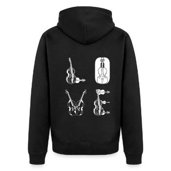 Contrebasse LOVE Contrebassiste Contrebasse Contrebasse Ins - Veste à capuche bio Premium Unisexe - noir - Dos - Nico (187cm)