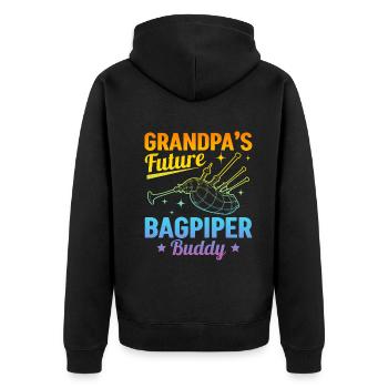 Grandpa’s Future Bagpiper Buddy - Baby Bagpiper - Veste à capuche bio Premium Unisexe - noir - Dos - Nico (187cm)
