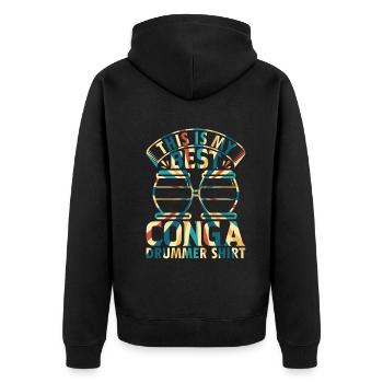 C’est mon meilleur Conga Drummer Shirt Conga Musicien - Veste à capuche bio Premium Unisexe - noir - Dos - Nico (187cm)