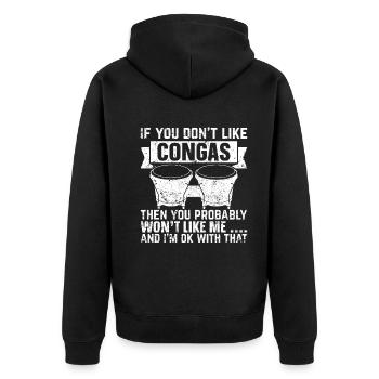 Conga Drums Conga Musicien Conga Conga Batteur Conga Pla - Veste à capuche bio Premium Unisexe - noir - Dos - Nico (187cm)