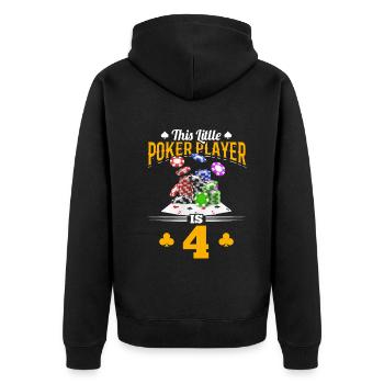 Joueur de poker 4ème anniversaire Ce petit joueur de poker - Veste à capuche bio Premium Unisexe - noir - Dos - Nico (187cm)