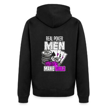 Poker - Real Poker Men Make Girls - Joueur de poker D - Veste à capuche bio Premium Unisexe - noir - Dos - Nico (187cm)