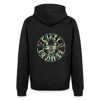 Batteur fou - Veste à capuche bio Premium Unisexe - noir - Dos - Nico (187cm)