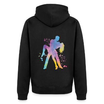 Salsero Und Salsera Salsa-festival - Unisex Premium Bio Zip Hoodie - Schwarz - Hinten - Nico (187cm)