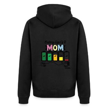 Durée de vie de la batterie d’un écrou - Veste à capuche bio Premium Unisexe - noir - Dos - Nico (187cm)