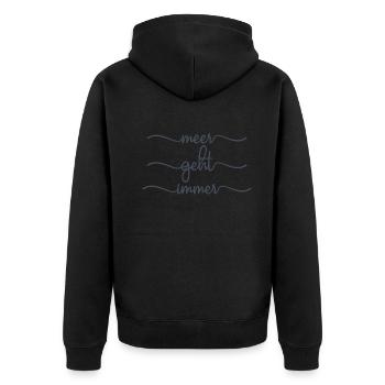 Meer Geht Immer Ostfriesland Ostriesische Inseln - Unisex Premium Bio Zip Hoodie - Schwarz - Hinten - Nico (187cm)