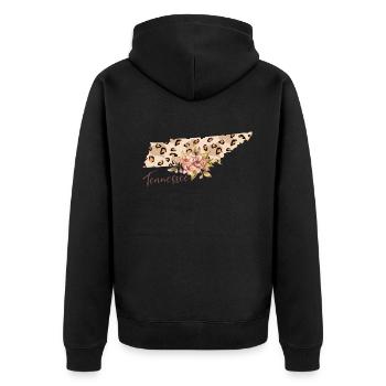 État du Tennessee Leo Tennessee - Veste à capuche bio Premium Unisexe - noir - Dos - Nico (187cm)