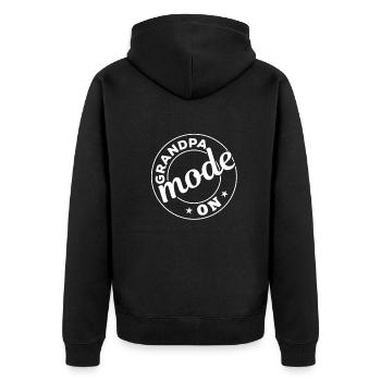 Grandpa Mode On - Grandpa Father's Day Ideas - Unisex Premium Bio Zip Hoodie - Schwarz - Hinten - Nico (187cm)