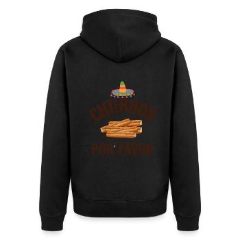 Churros Por Favor Churro mexicain vintage - Veste à capuche bio Premium Unisexe - noir - Dos - Nico (187cm)