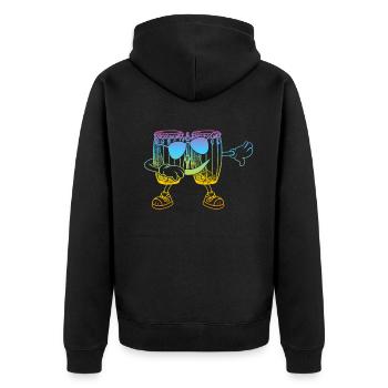Drôle de Conga Dab Dance Conga Drums - Veste à capuche bio Premium Unisexe - noir - Dos - Nico (187cm)
